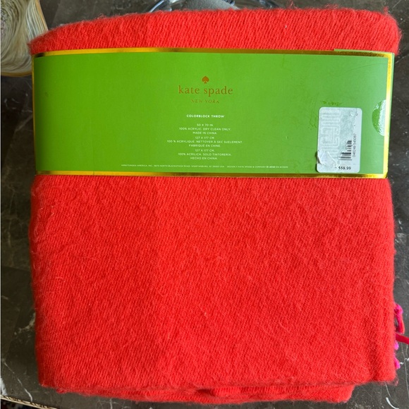Kate Spade ♠️ Colorblock Throw - Picture 8 of 9